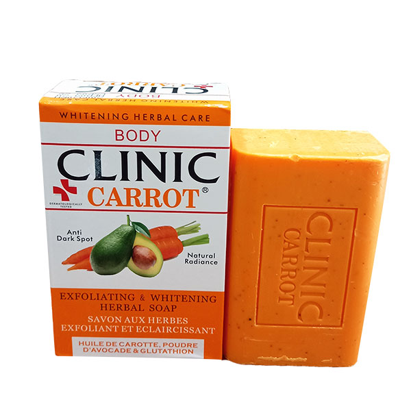 Body Clinic Carrot Exfoliating & Whitening Herbal Soap - 200g 